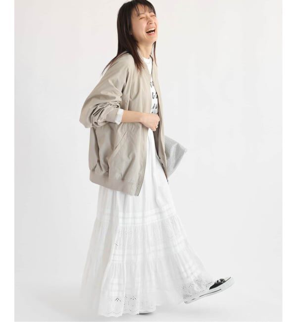 JOURNAL STANDARD relume「《WEB限定追加予約》コットンボイルタック刺繍ロングスカート」|スカート|