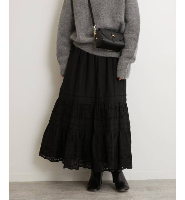 JOURNAL STANDARD relume「《WEB限定追加予約》コットンボイルタック刺繍ロングスカート」|スカート|