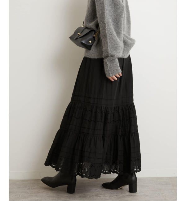 JOURNAL STANDARD relume「《WEB限定追加予約》コットンボイルタック刺繍ロングスカート」|スカート|