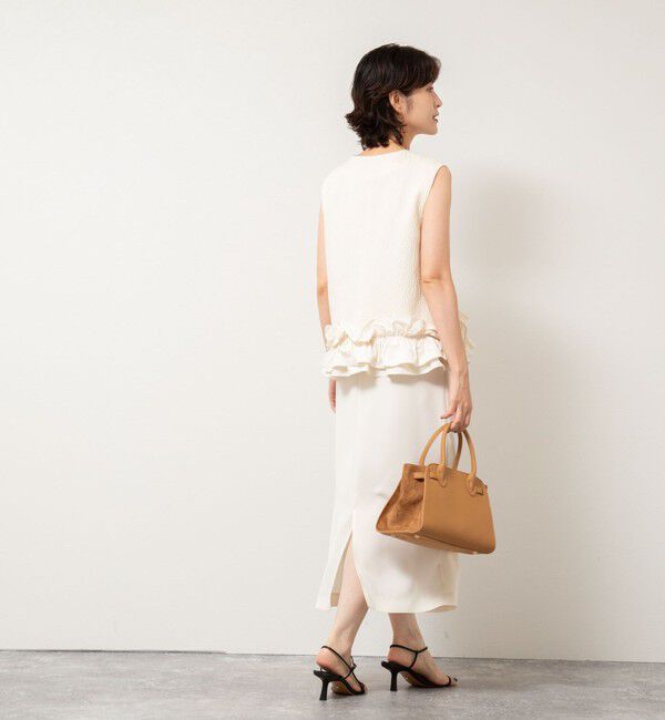NOLLEY'S sophi「《セットアップ対応》ウォッシャブルダブルサテンイージースカート」|タイト|