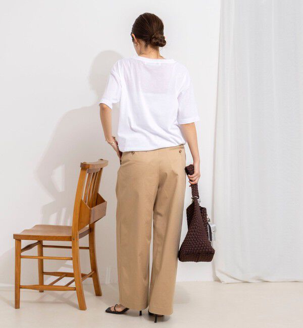 Rie Miller「ウォッシャブルドローストTシャツ」|Tシャツ・カットソー|