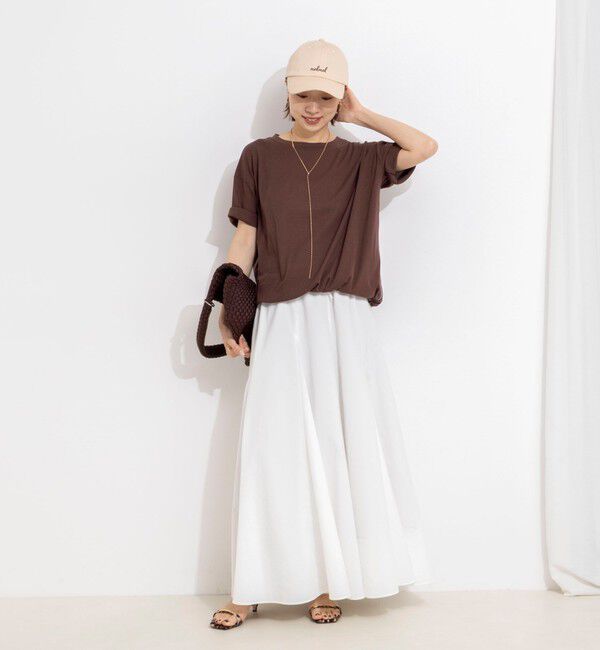 Rie Miller「ウォッシャブルドローストTシャツ」|Tシャツ・カットソー|