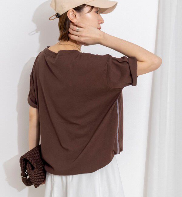 Rie Miller「ウォッシャブルドローストTシャツ」|Tシャツ・カットソー|