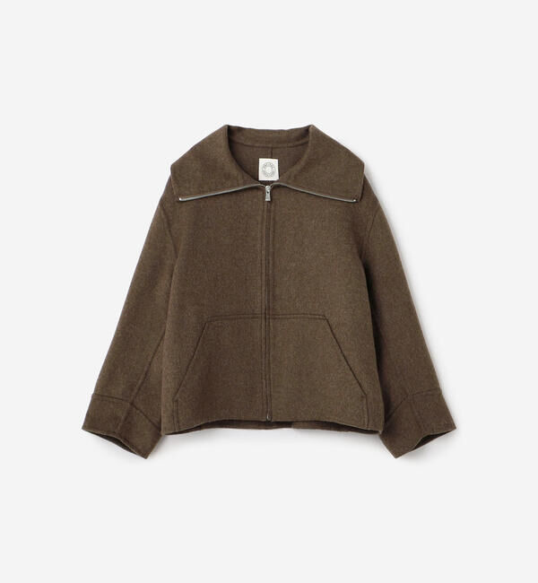 ORCIVAL「ORCIVAL | リバーウール ジップアップショートコート WOMEN」|その他|BROWN