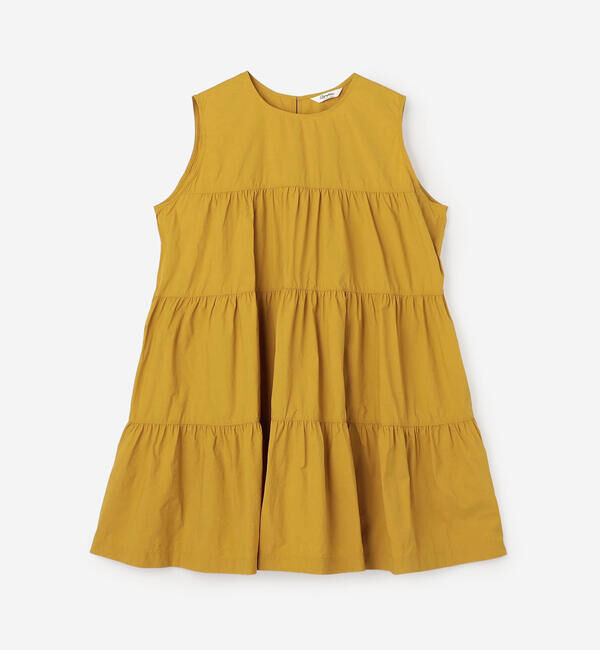 GYMPHLEX「Gymphlex | ナイロンタフタ ノースリーブ ティアードチュニック WOMEN」|シャツ・ブラウス|MUSTARD