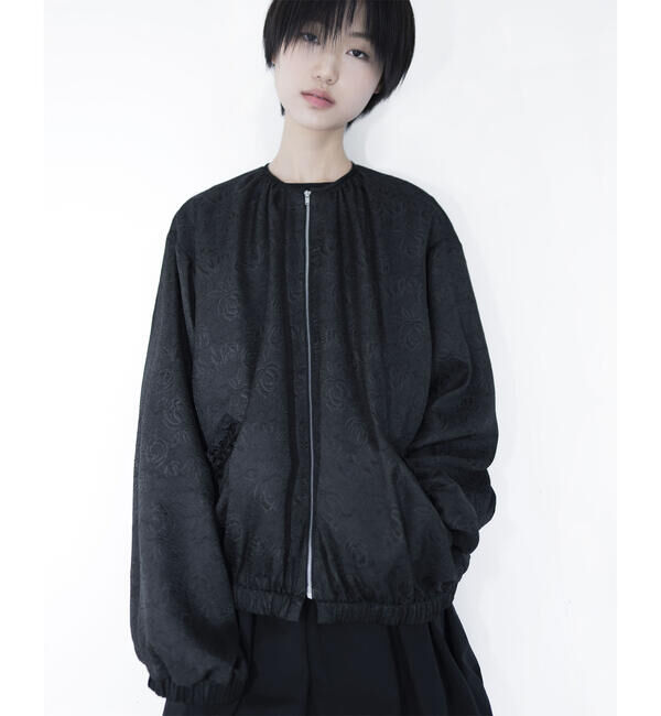  「eunoia | ジャガード ノーカラーブルゾン WOMEN」|その他|