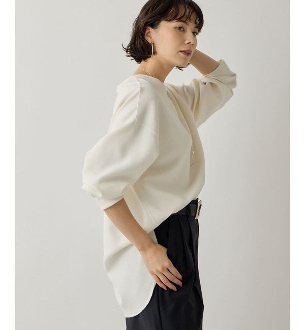  「《インナーにもおすすめ》Vガゼットプルオーバー」|Tシャツ・カットソー|