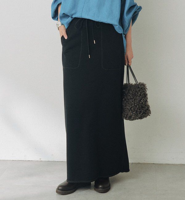  「【4サイズ展開】スウェットロングスカート」|スカート|