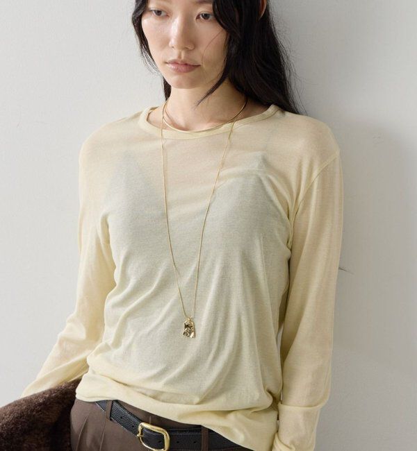 La nature linge「【La nature linge】NEWロングスリーブTシャツ」|Tシャツ・カットソー|イエロー