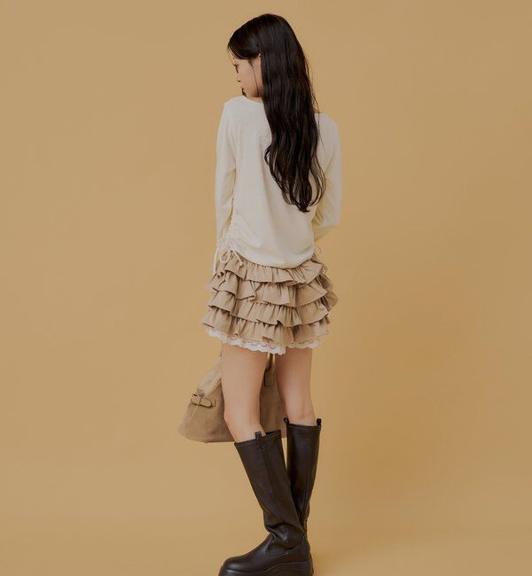  「フリルティアードショートパンツ」|スカート|