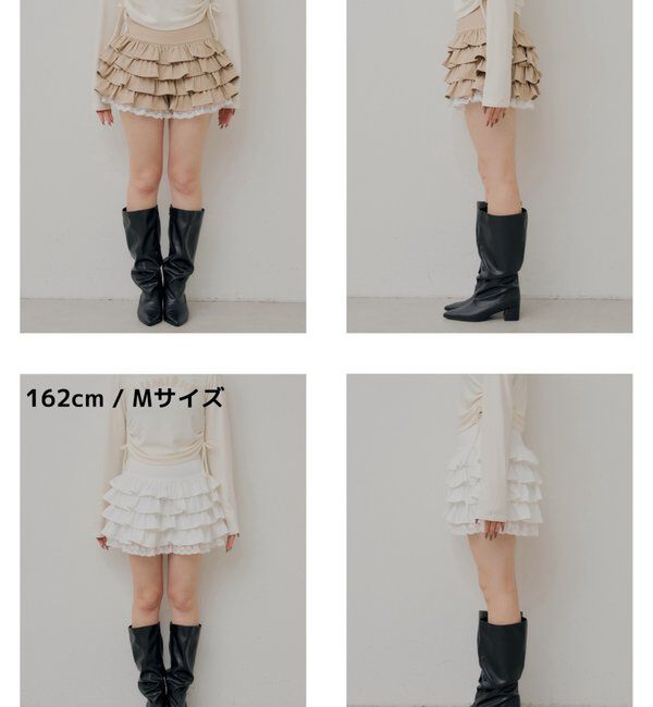  「フリルティアードショートパンツ」|スカート|
