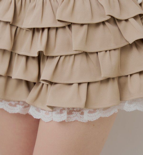  「フリルティアードショートパンツ」|スカート|