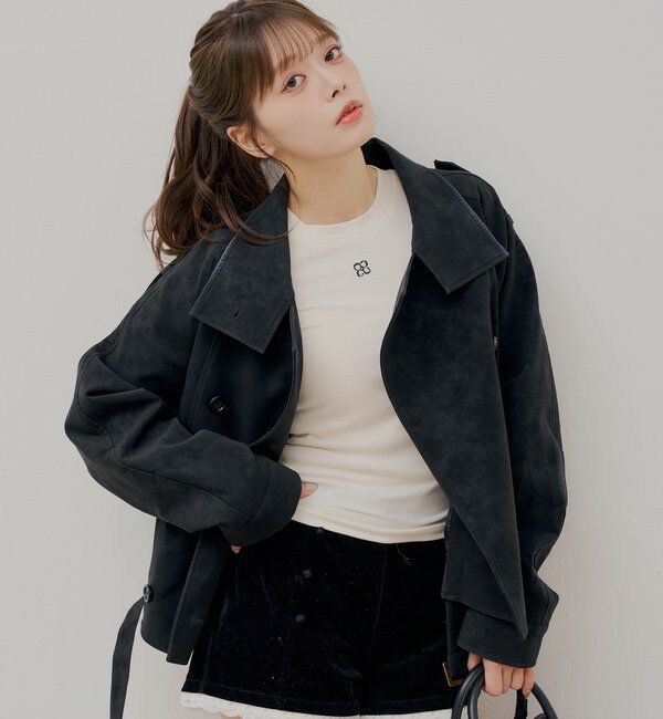  「袖ファーギャザーロンT」|Tシャツ・カットソー|