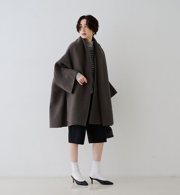 Rouge vif「【2サイズ展開】ストール/マフラー付き変形リバーコート」|その他|