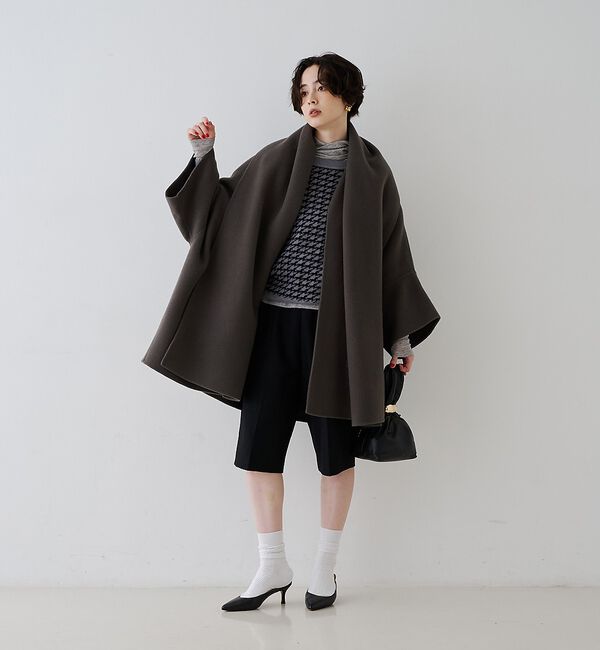 Rouge vif「【2サイズ展開】ストール/マフラー付き変形リバーコート」|その他|