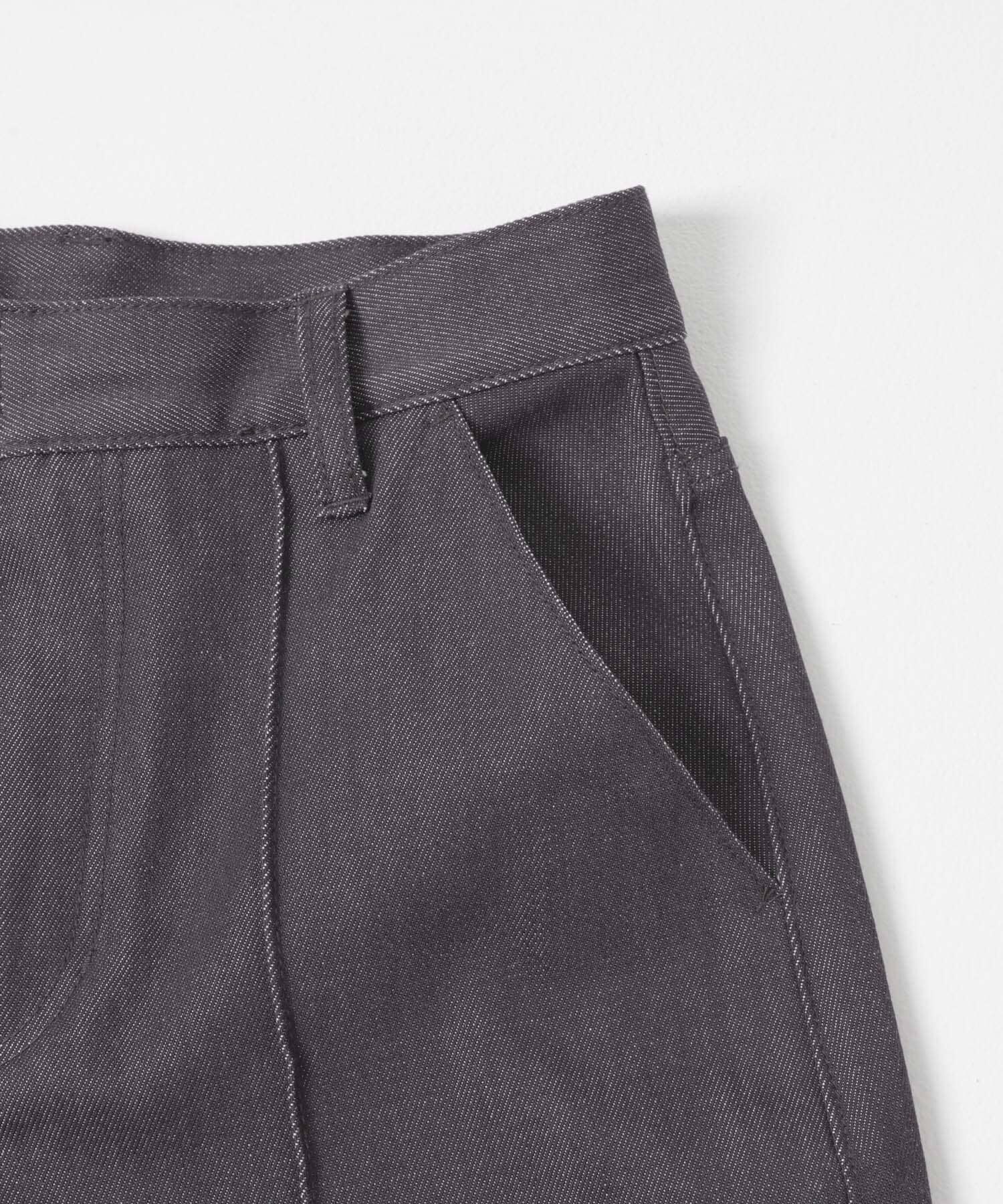 URBAN RESEARCH ROSSO「ピンタックストレッチワイドデニムパンツ」|デニム|