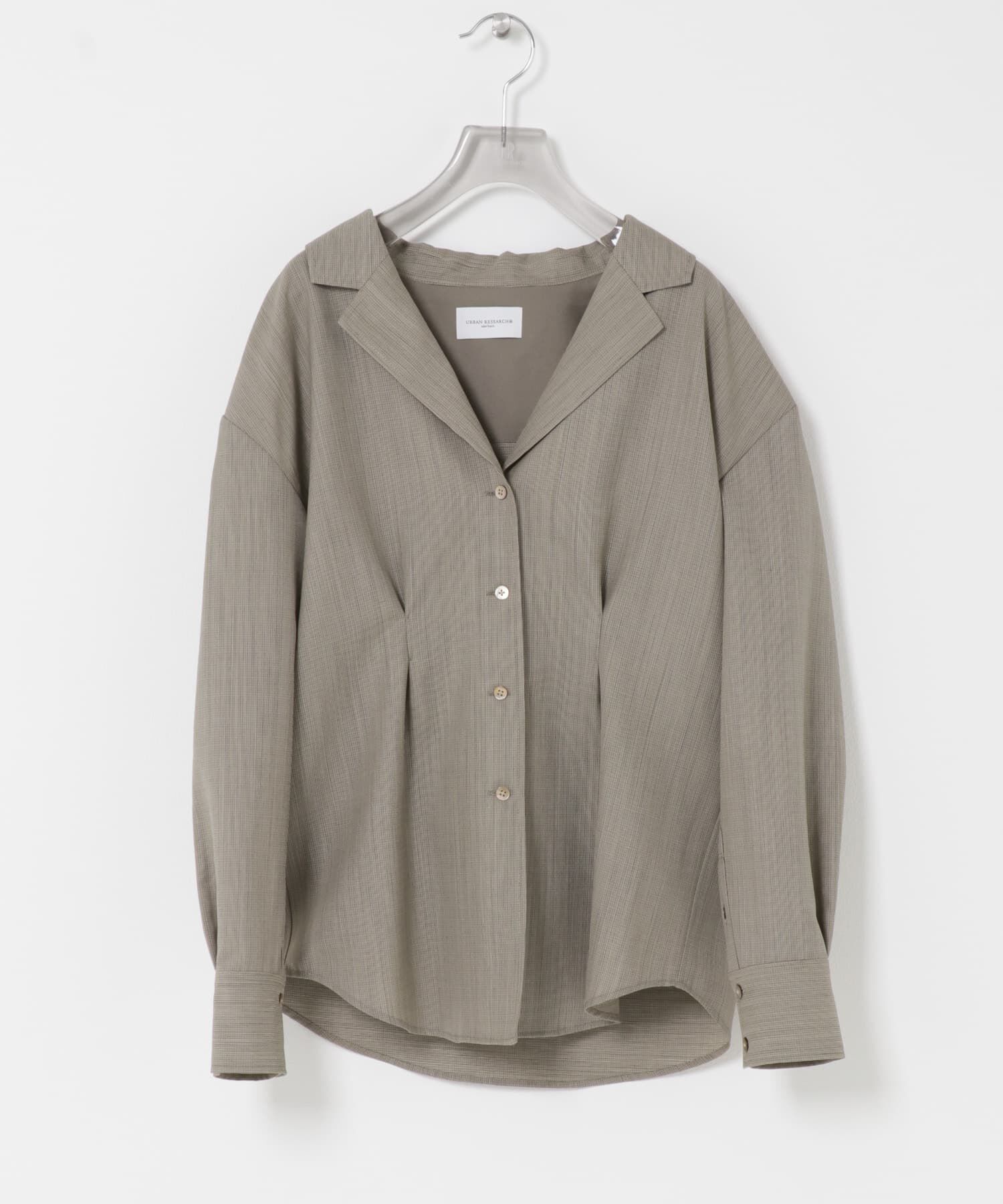 URBAN RESEARCH「new basic　TILORED SLEEVE SHIRTS」|シャツ・ブラウス|ベージュ