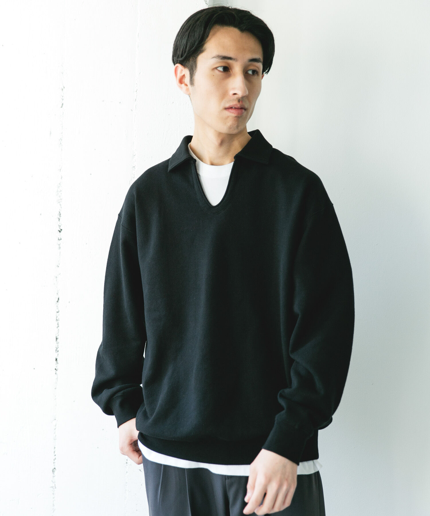 URBAN RESEARCH DOORS「TOMPKINS裏毛 スキッパースウェット」|スウェット・ジャージ|