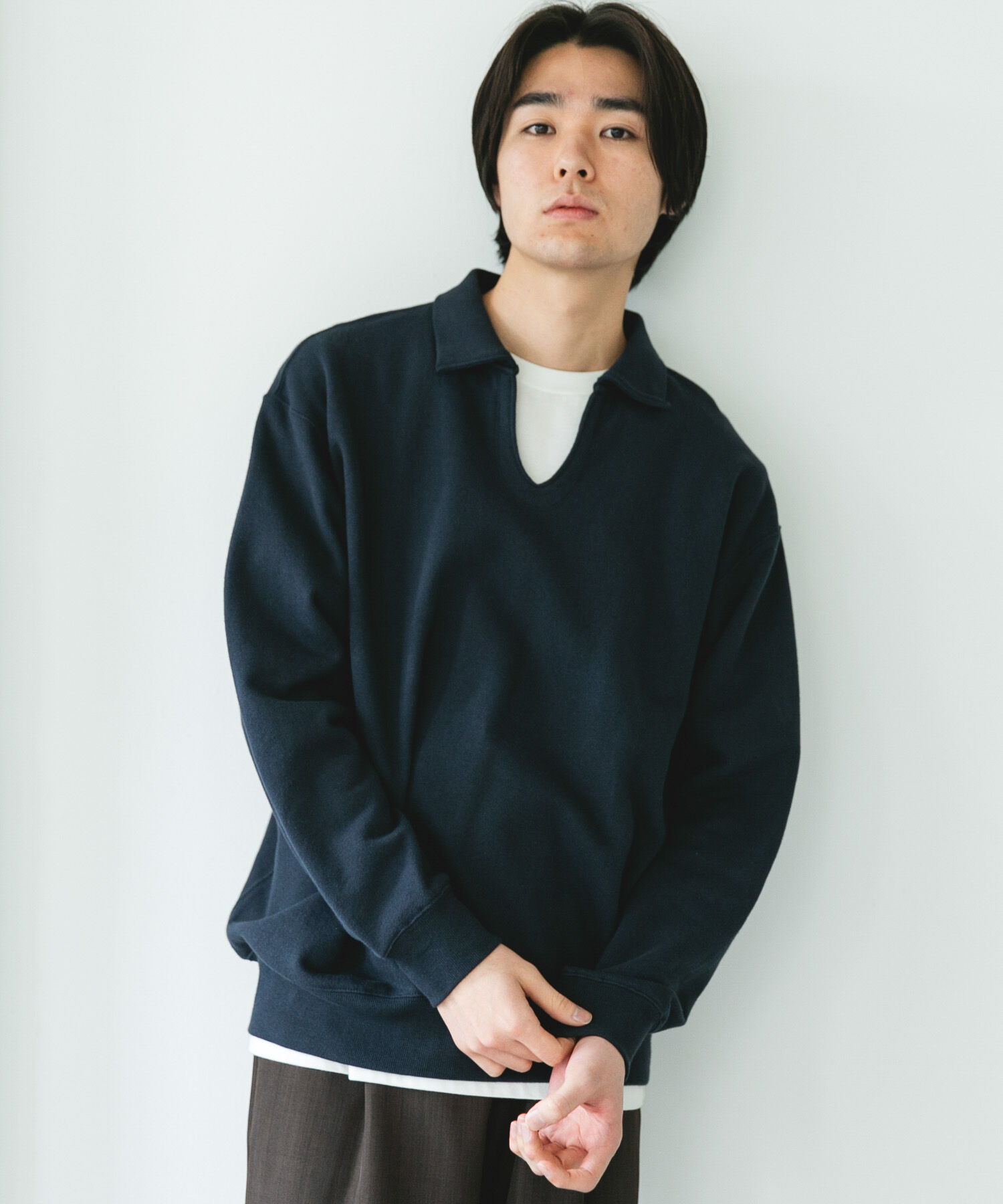 URBAN RESEARCH DOORS「TOMPKINS裏毛 スキッパースウェット」|スウェット・ジャージ|