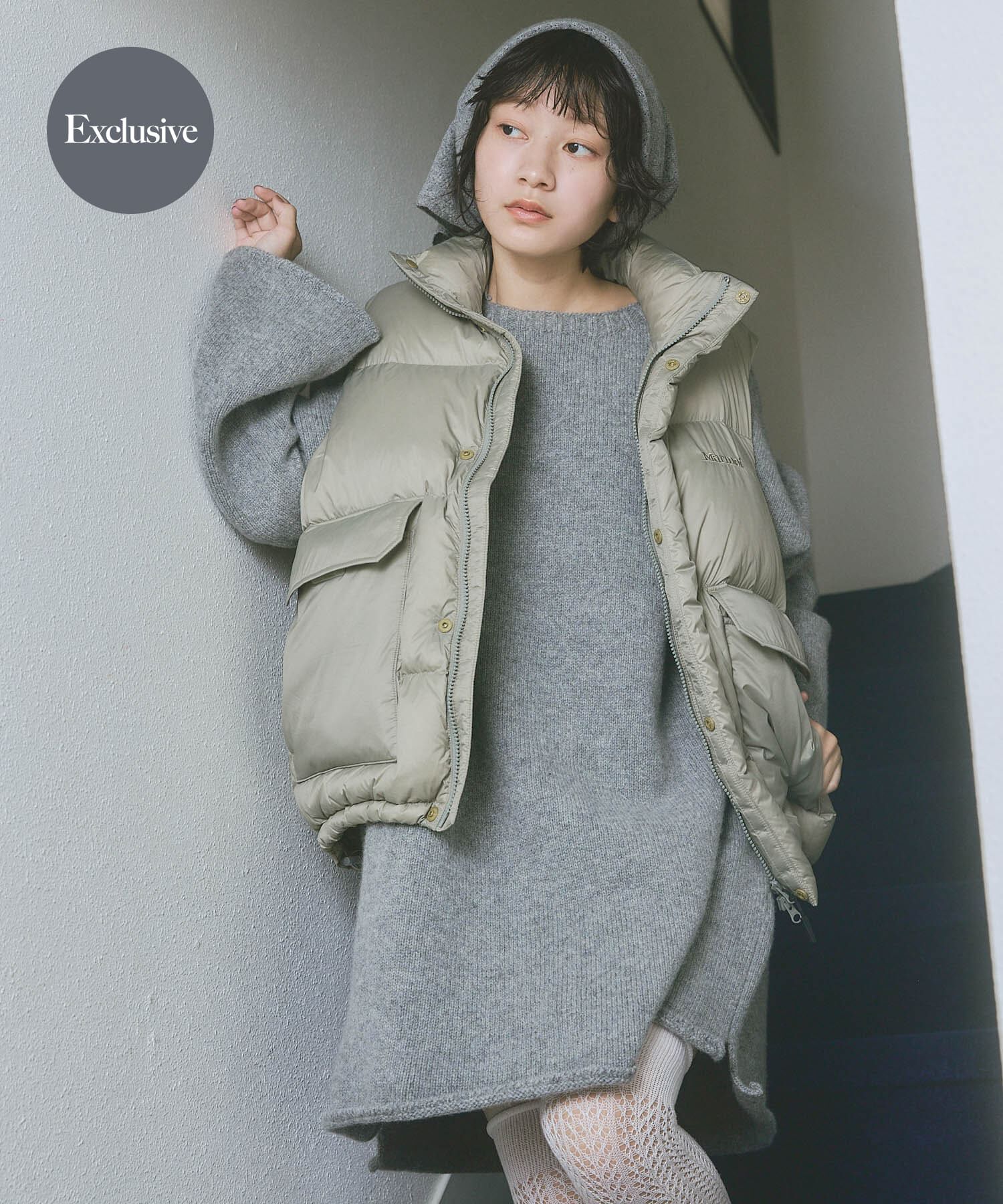 URBAN RESEARCH DOORS「『別注』Marmot&times;DOORS　DOWN VEST」|ダウンベスト・ベスト|カーキ