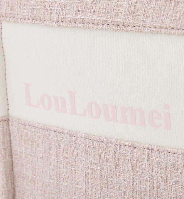 one after another NICE CLAUP「【LouLoumei】スカーフ付ツイード横長キャリーオントート／自立可能／推し活」|ショルダー・メッセンジャー|