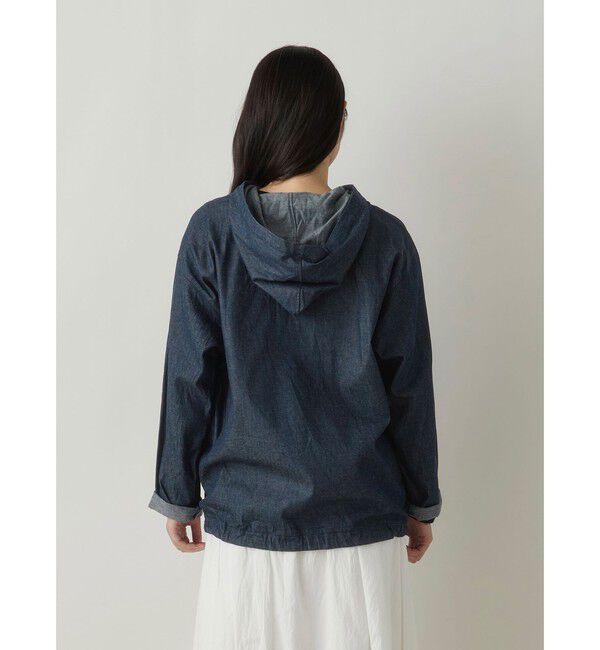 MidiUmi「MidiUmi デニムフードシャツ」|シャツ・ブラウス|