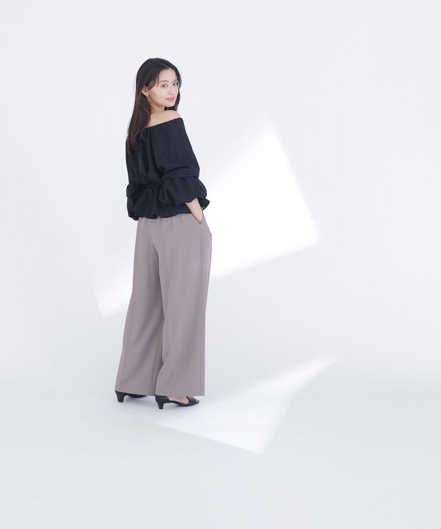  「ダブルベルトワイドパンツ」|その他|