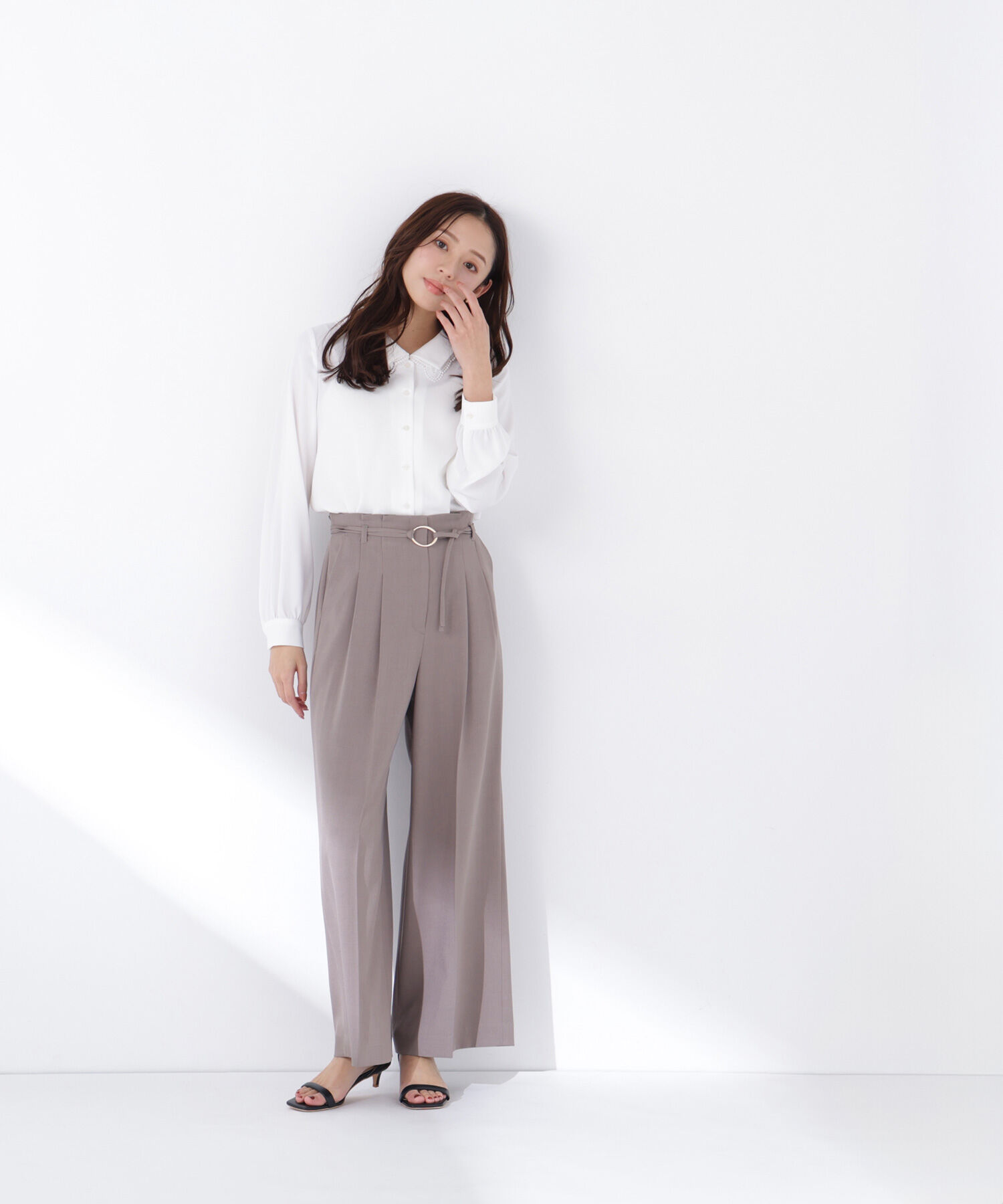  「ダブルベルトワイドパンツ」|その他|