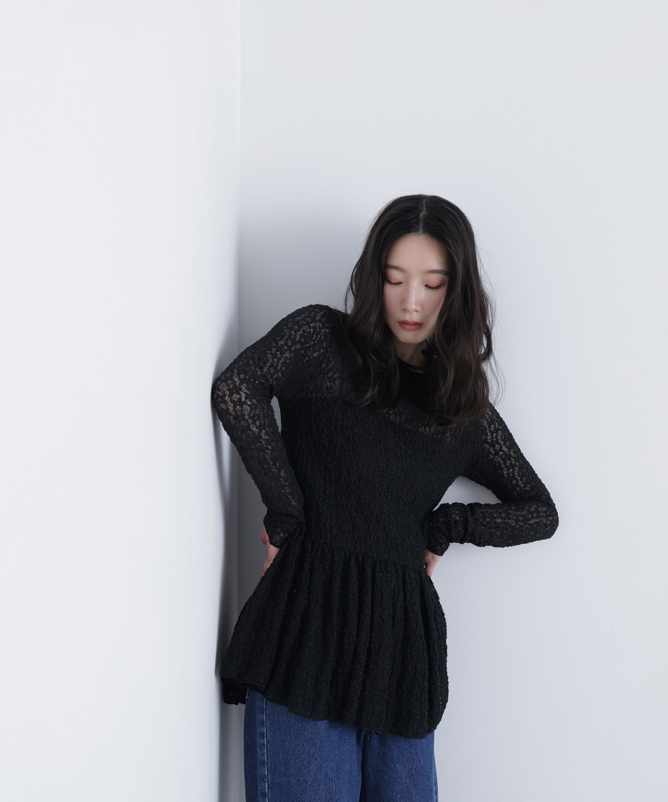  「〈N.〉 レースペプラムトップス」|Tシャツ・カットソー|