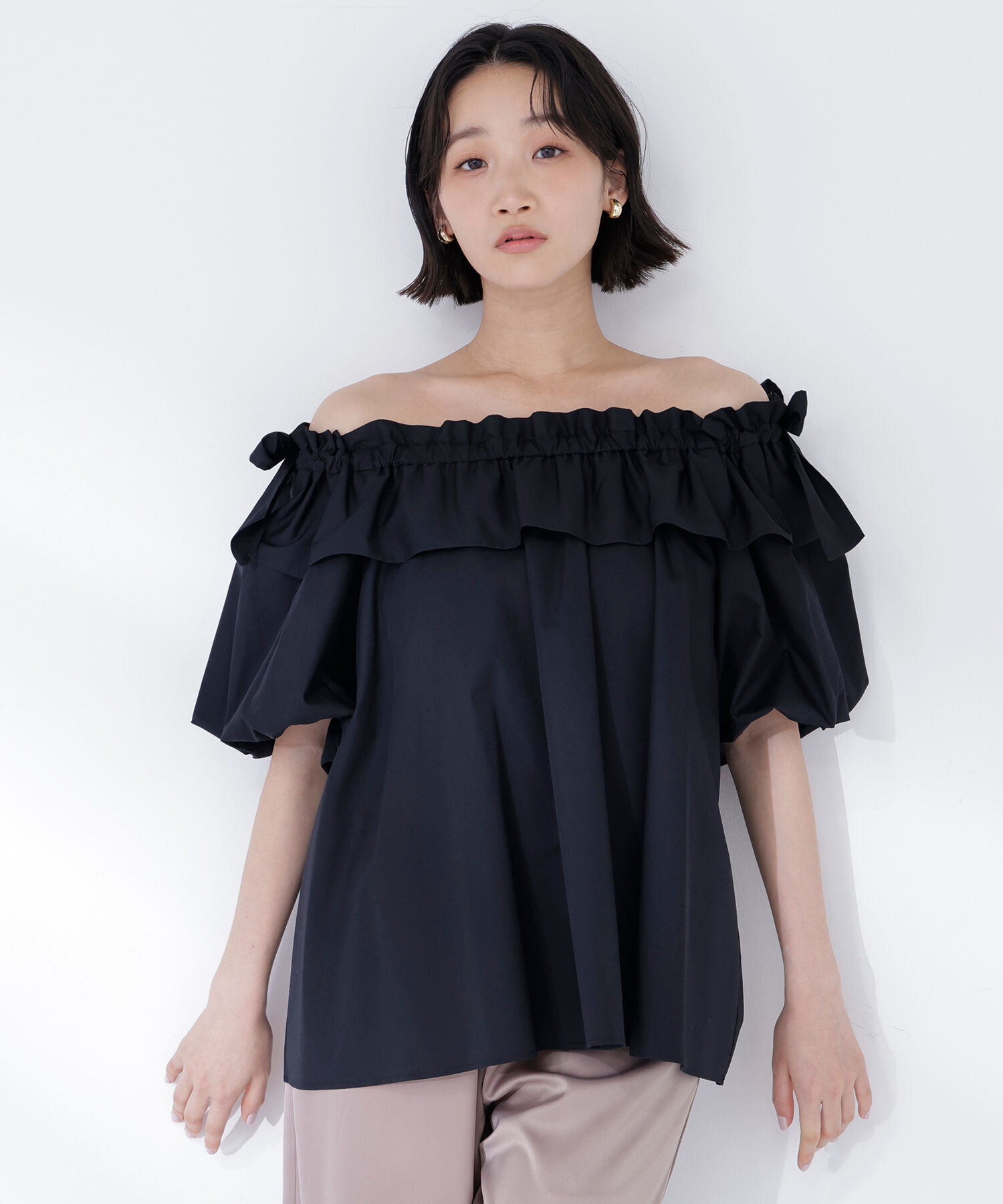  「＜Oggi.jp掲載＞ショルダーリボンブラウス」|シャツ・ブラウス|