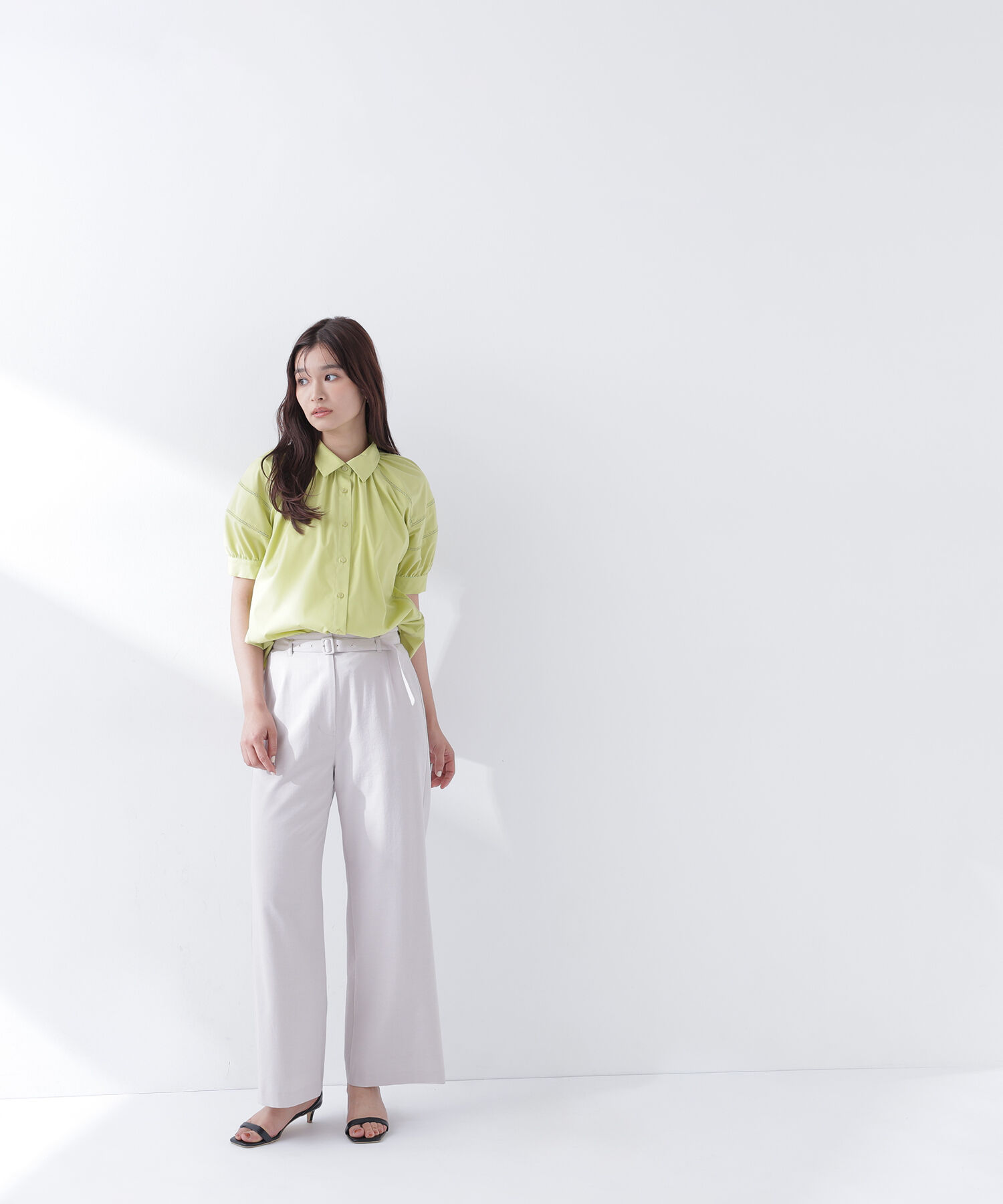  「＜Oggi掲載＞＜骨格ナチュラル＞リネンブレンドパンツ」|その他|ベージュ
