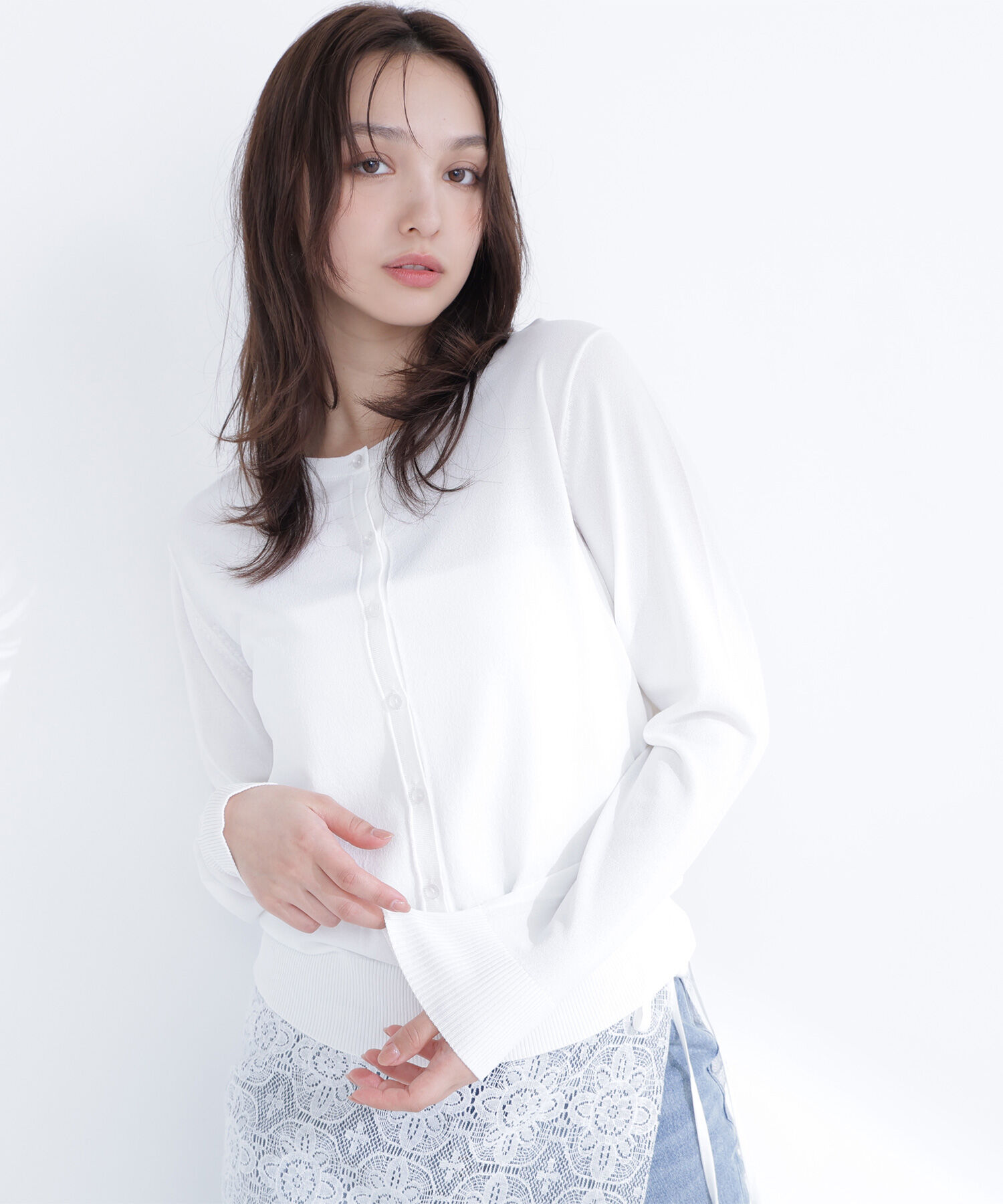  「＜Oggi.jp掲載＞レーヨンナイロンカーディガン」|ニット・セーター|