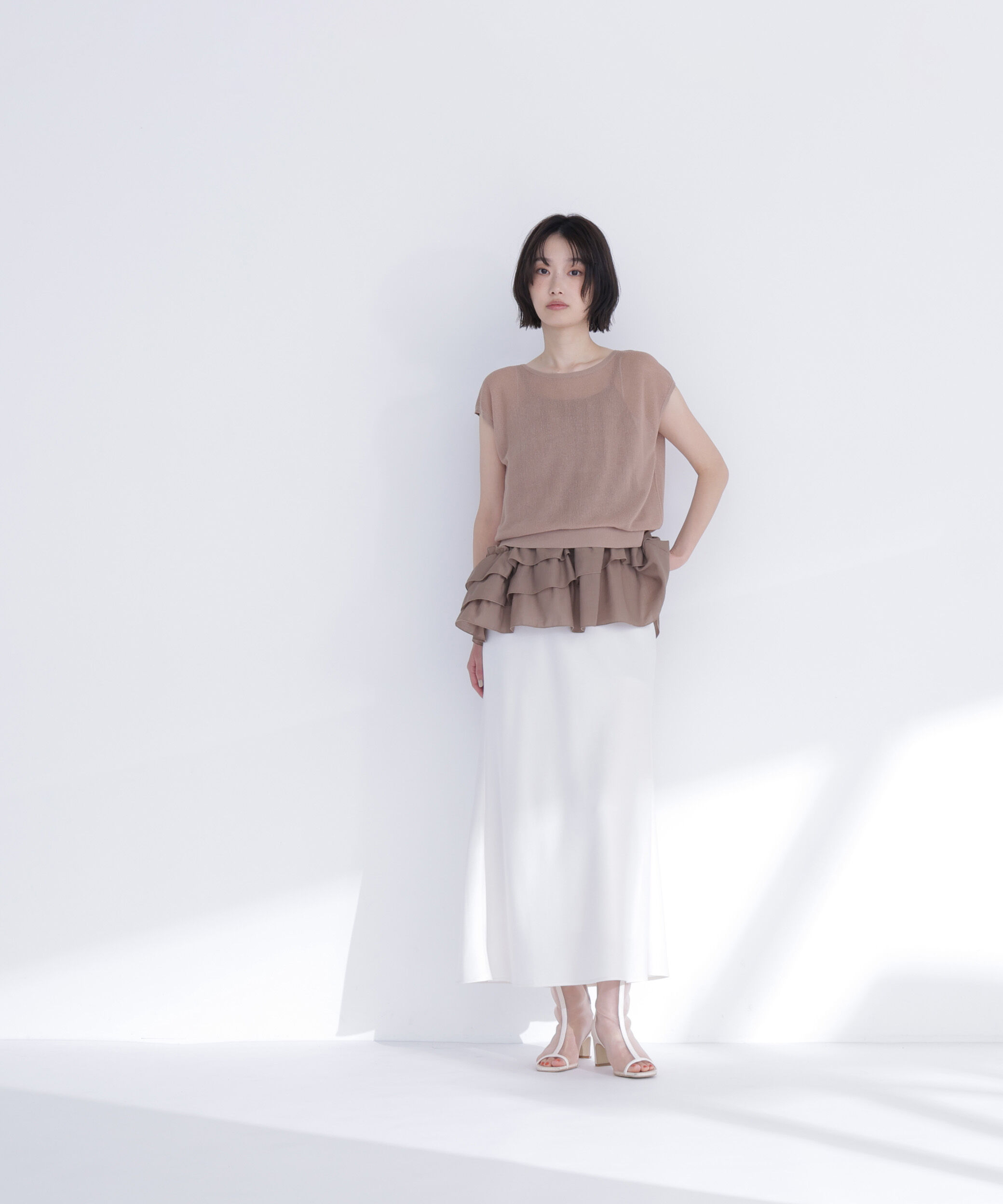 「ニットセットティアードキャミ」|シャツ・ブラウス|