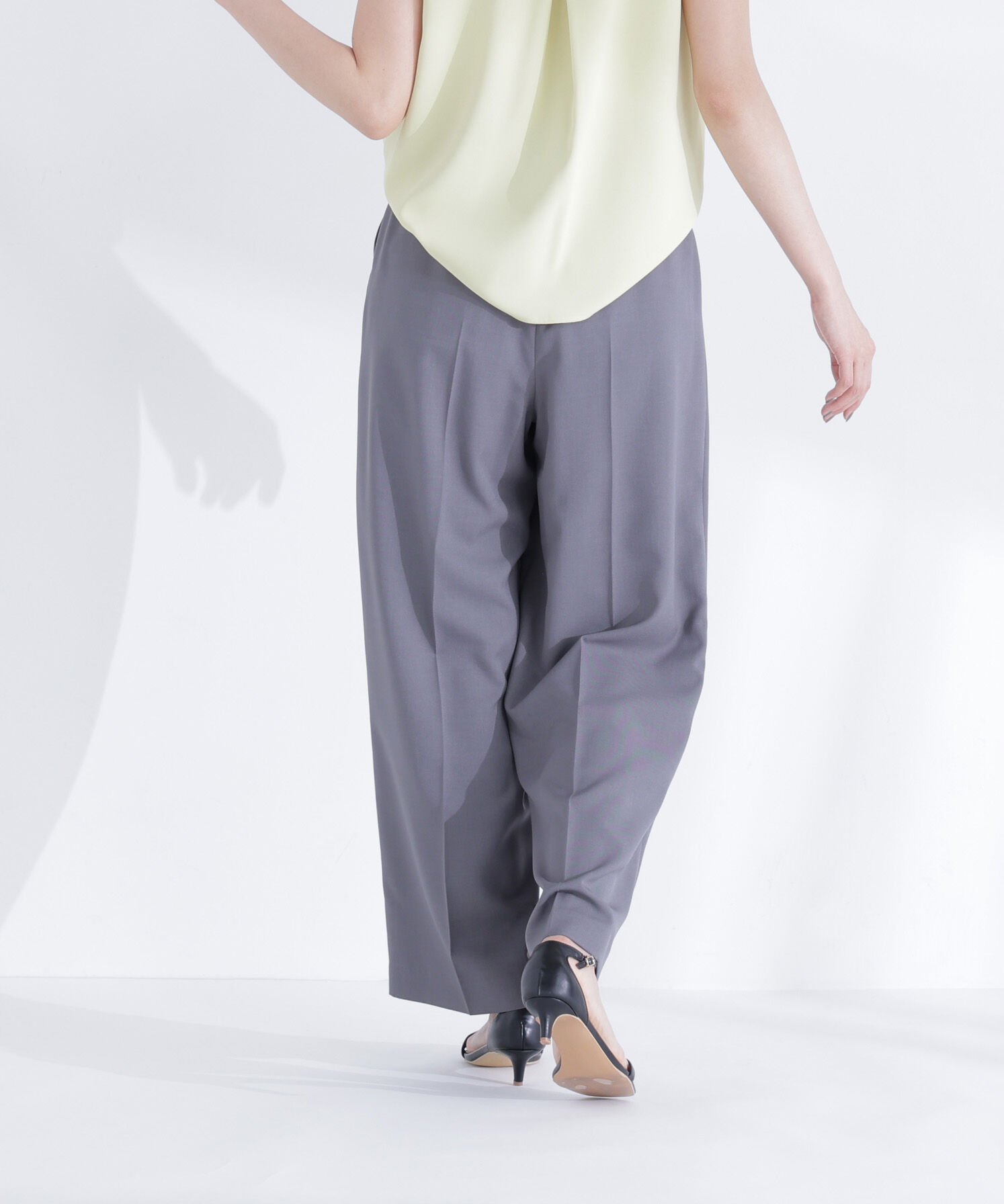  「ベルテッドタックワイドパンツ」|その他|