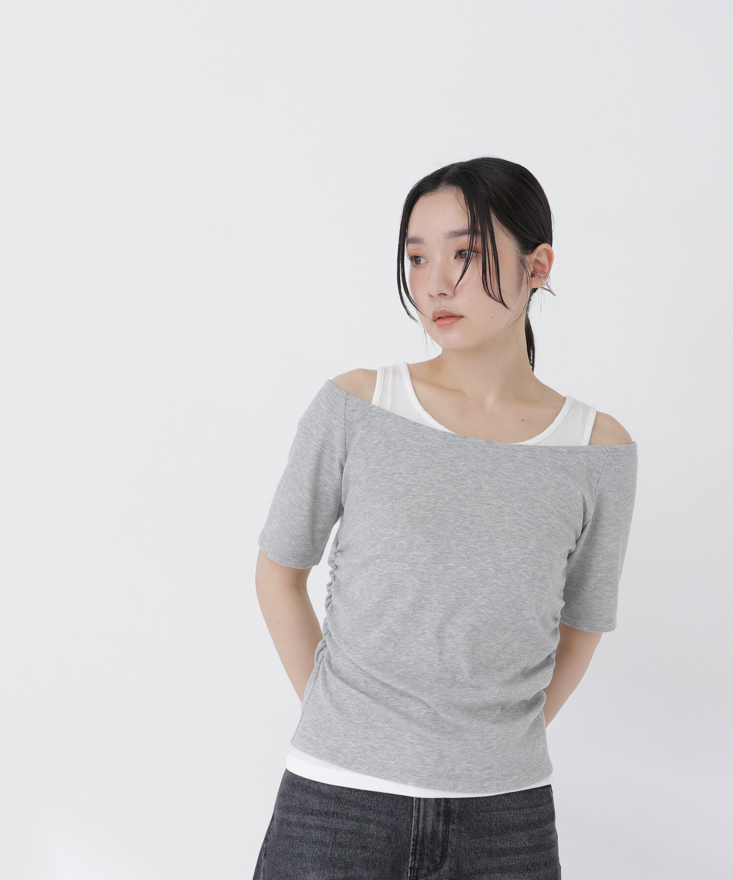  「レイヤードライクカットソー」|Tシャツ・カットソー|