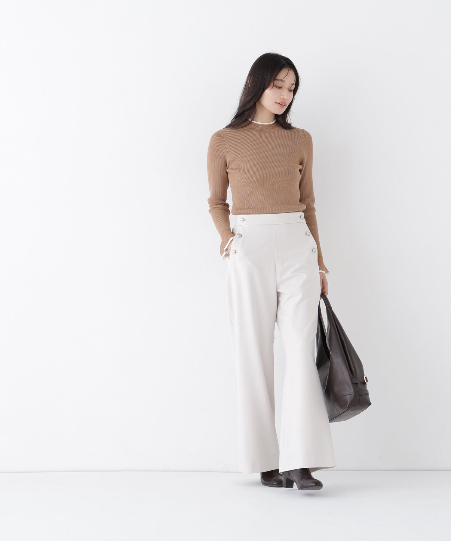  「シアーフレアカフスリブニット 26AW」|ニット・セーター|