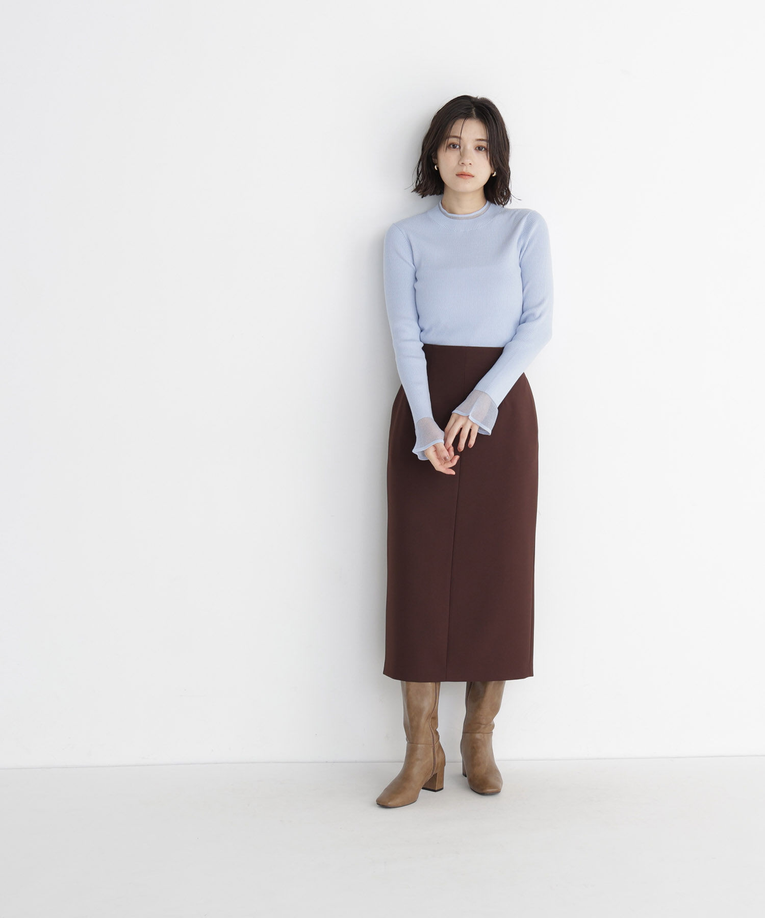  「シアーフレアカフスリブニット 26AW」|ニット・セーター|