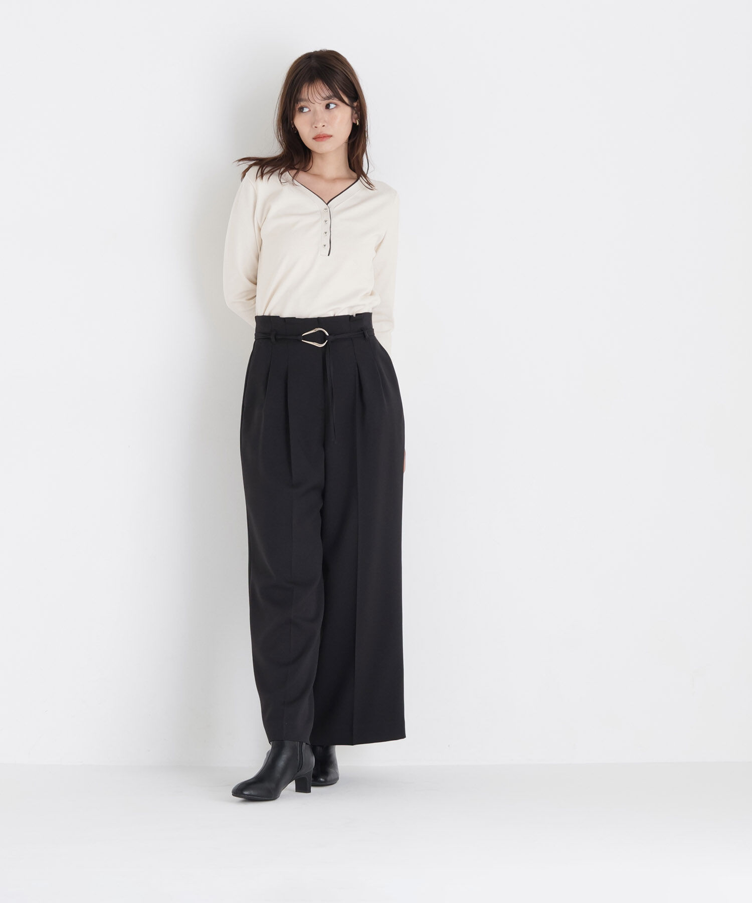  「＜CLASSY.11月号掲載＞ダブルベルトワイドパンツ　26AW」|その他|