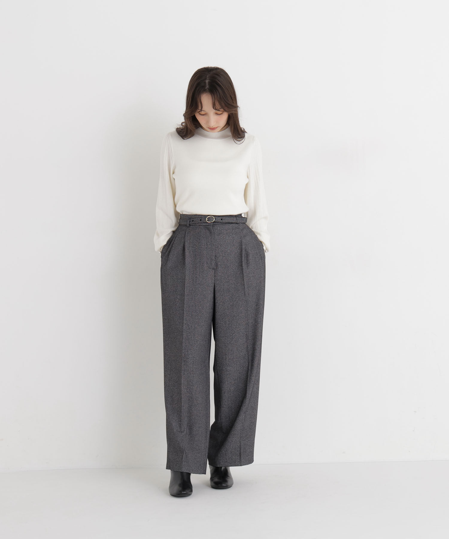  「＜Oggi.jp掲載＞ベルテッドワイドパンツ」|その他|