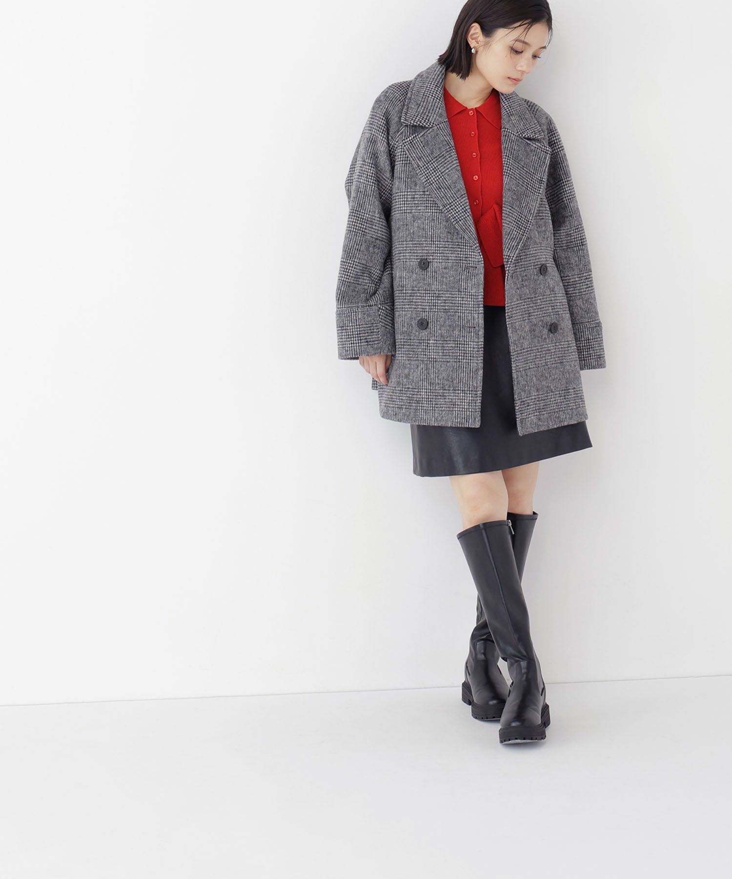  「ダブルブレストミドルコート 26AW」|ブルゾン・スタジャン|