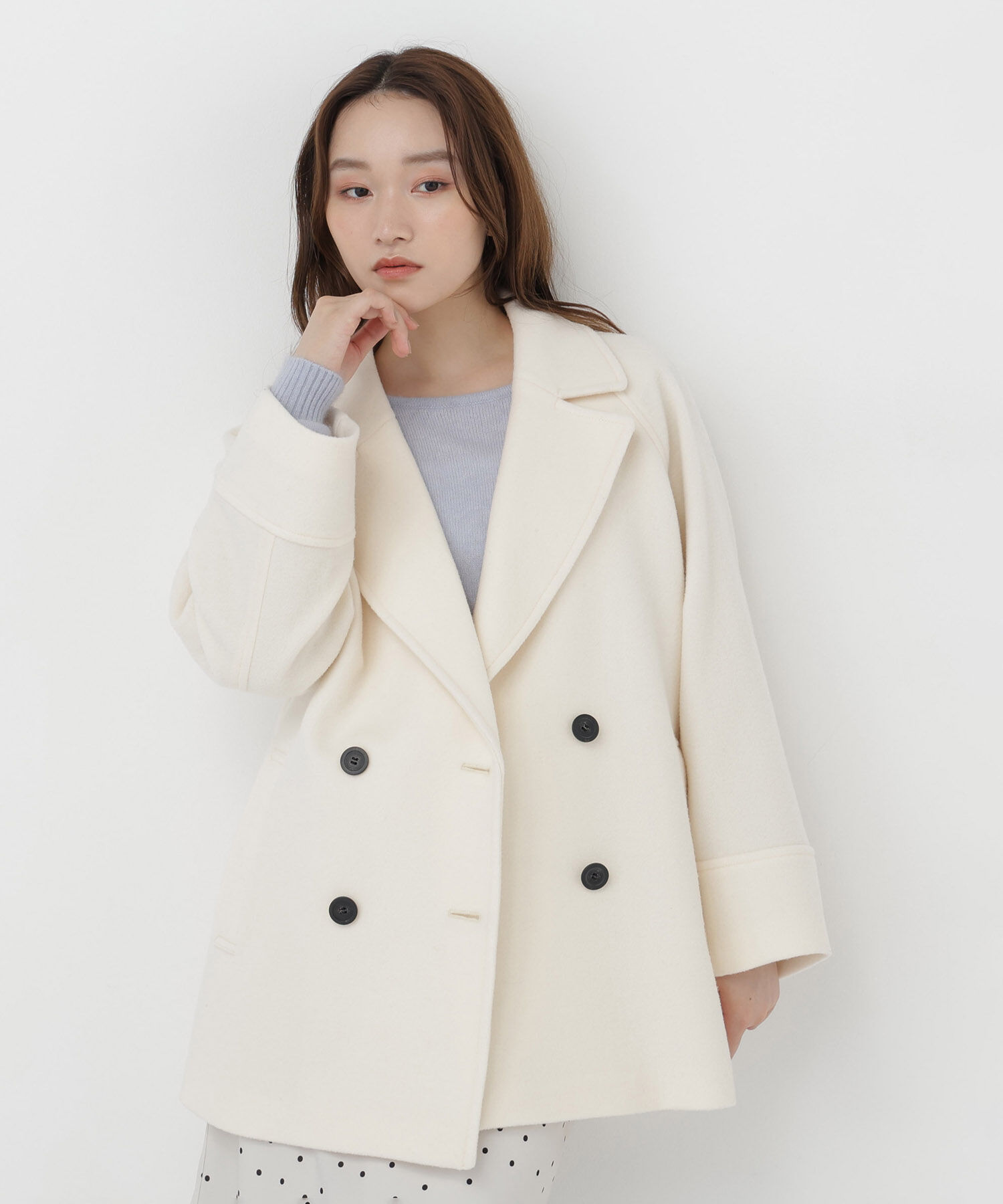  「ダブルブレストミドルコート 26AW」|ブルゾン・スタジャン|