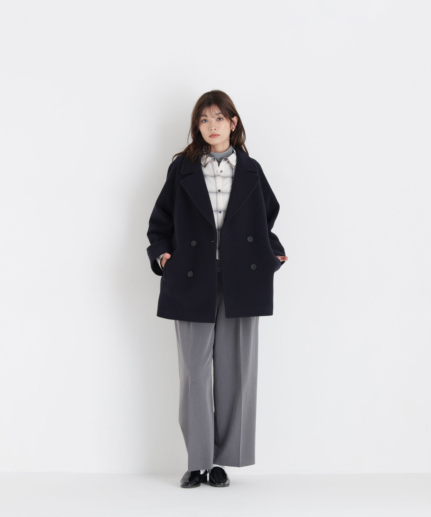  「ダブルブレストミドルコート 26AW」|ブルゾン・スタジャン|