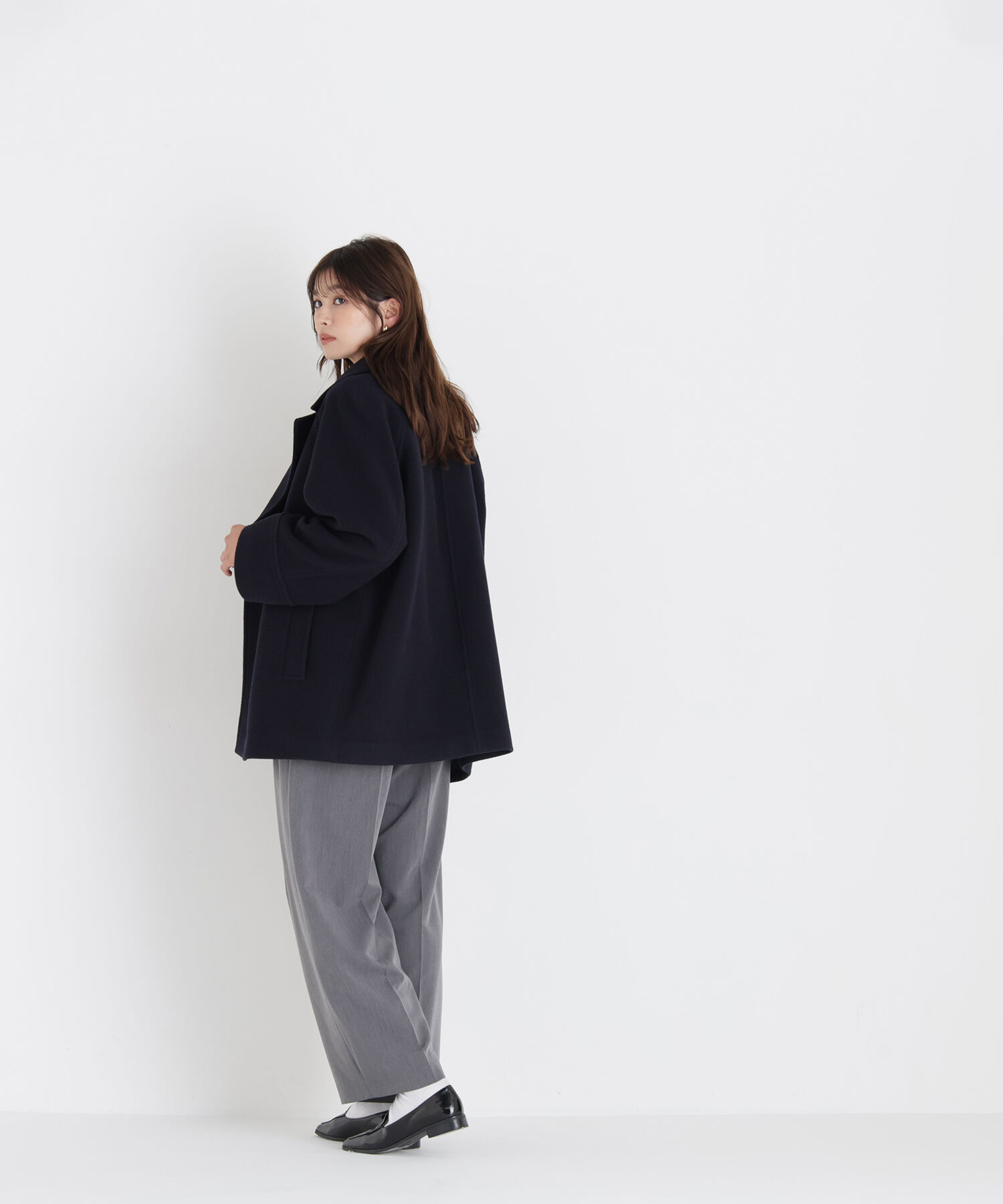  「ダブルブレストミドルコート 26AW」|ブルゾン・スタジャン|