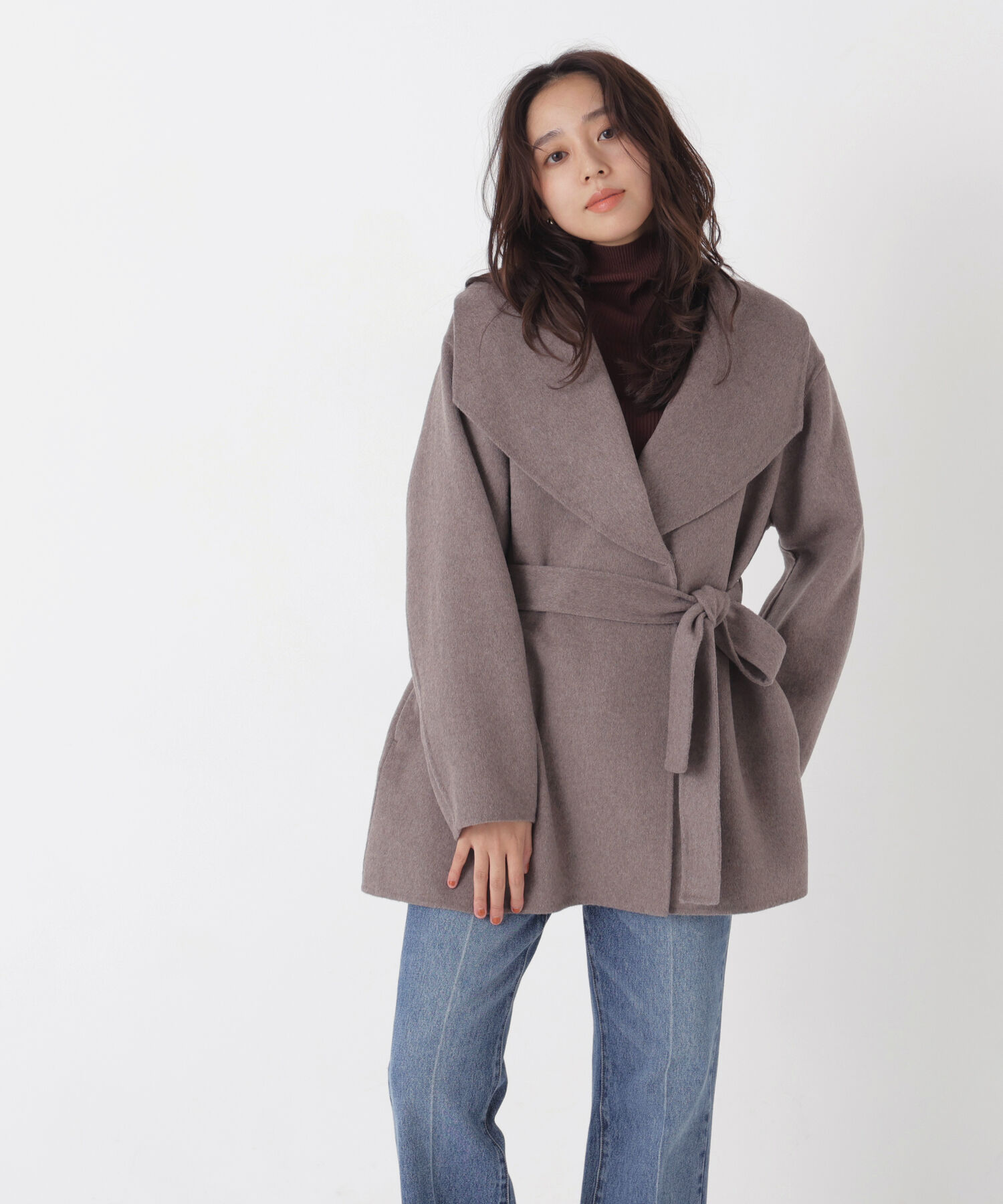  「リバーベルテッドハーフコート 26AW」|ブルゾン・スタジャン|モカ