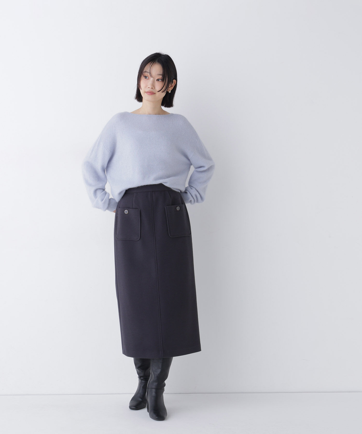  「圧縮ジャージーシリーズ ナロースカート」|スカート|