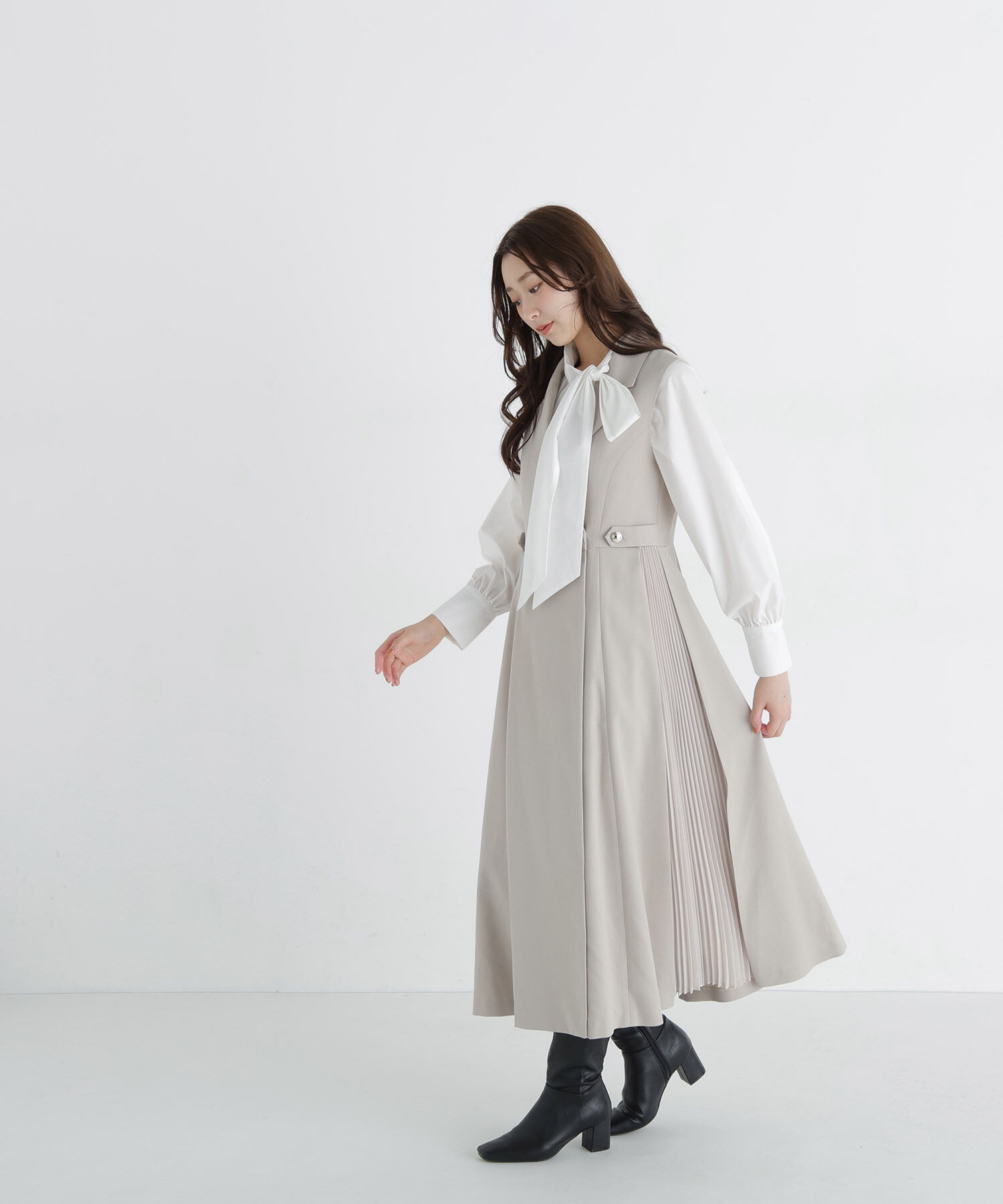  「サイドプリーツジャンスカ　26AW」|ワンピース|