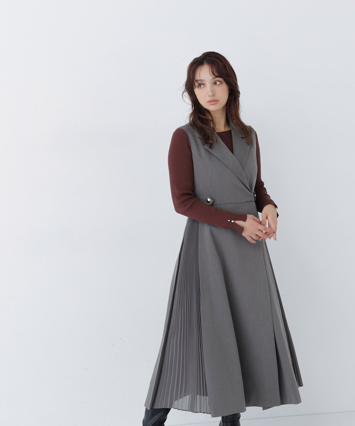  「サイドプリーツジャンスカ　26AW」|ワンピース|
