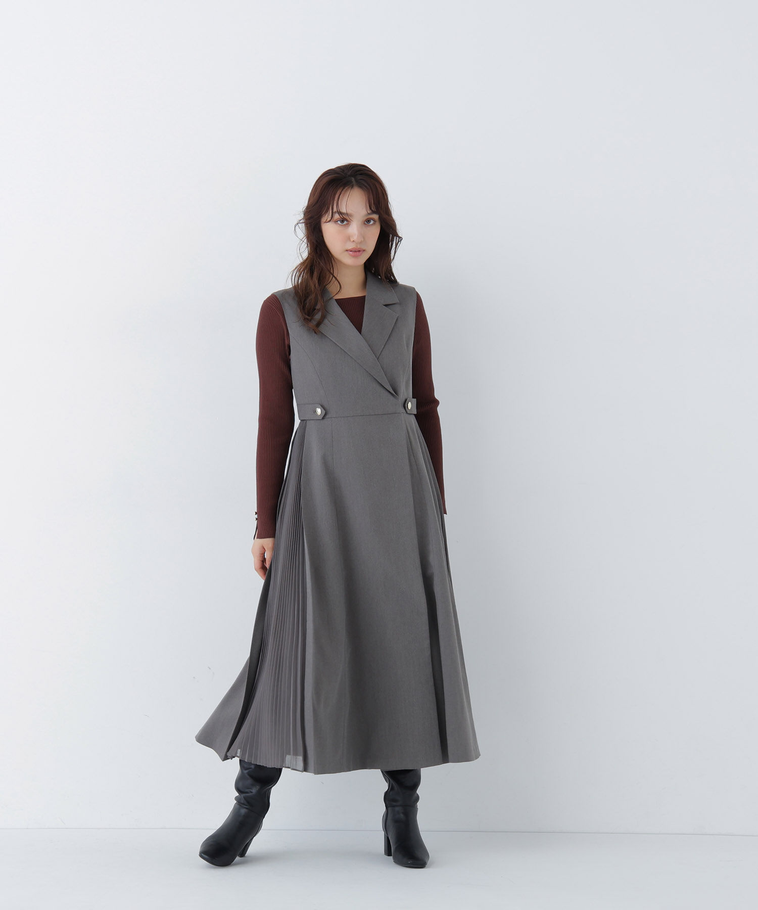 「サイドプリーツジャンスカ　26AW」|ワンピース|