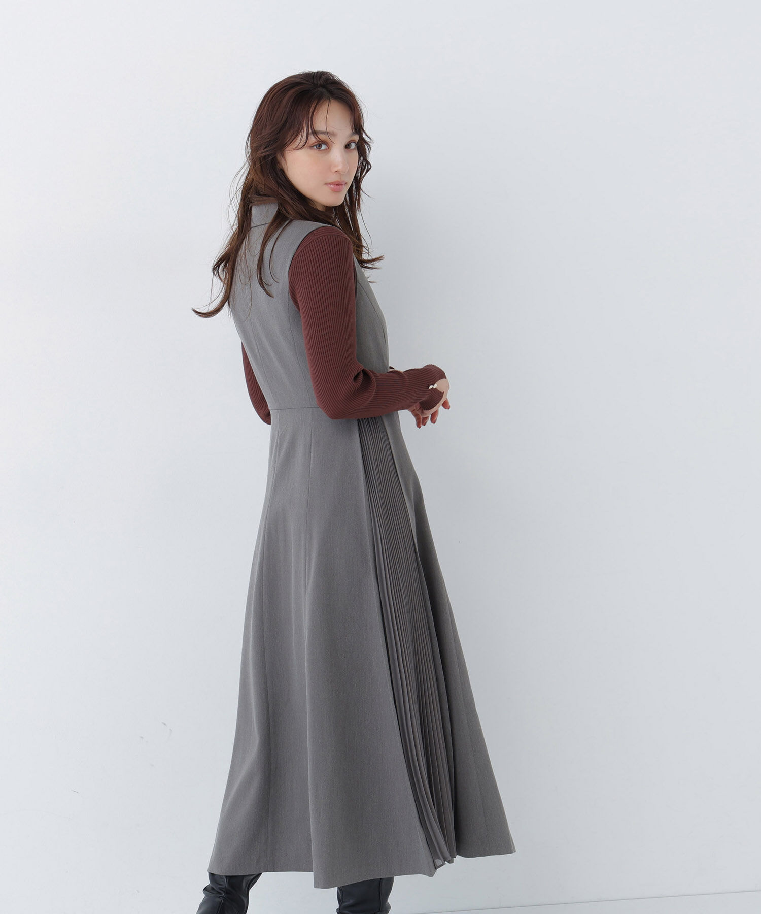  「サイドプリーツジャンスカ　26AW」|ワンピース|