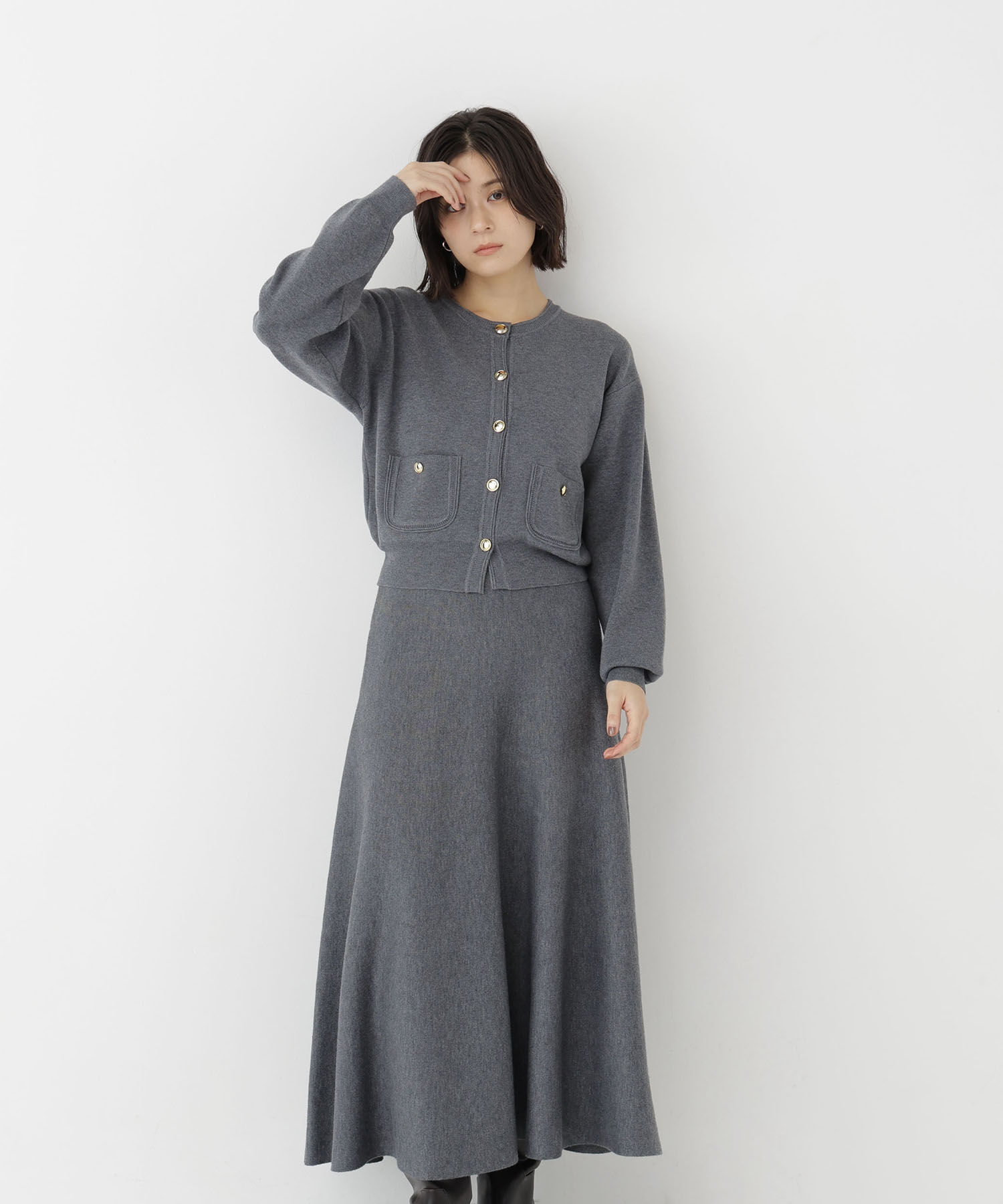  「ダブルフェイスニットセットアップ　26AW」|ワンピース|